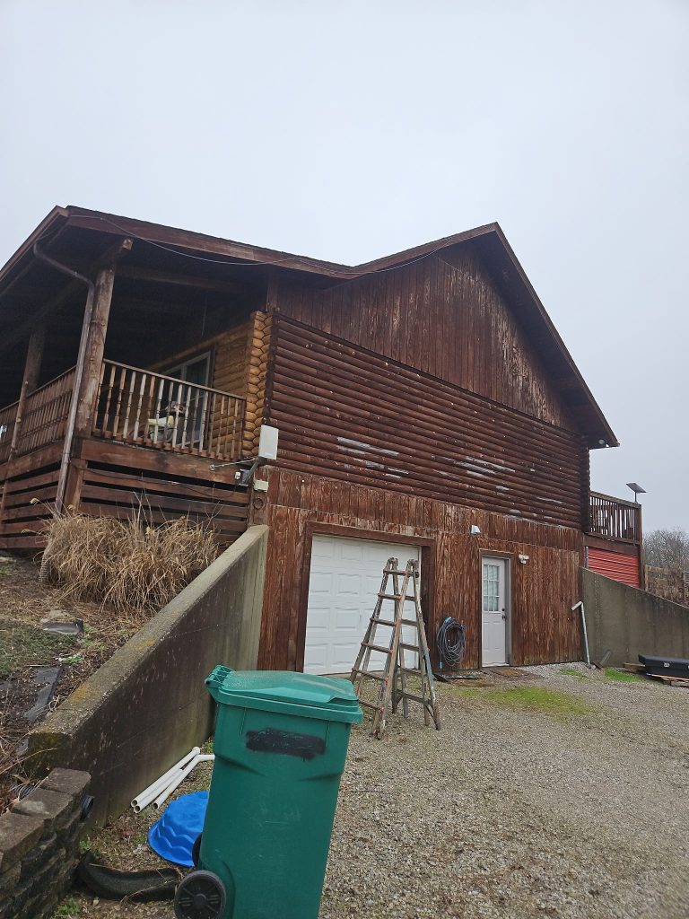 log cabin needs restoration and new stain and seal. diy log home maintenance